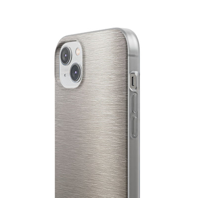 Grey Lite Phone Case for iPhone - Brushed Nickel Linen