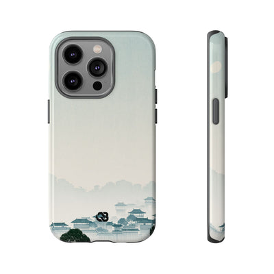Blue Tough Phone Case for iPhone - Mist Valley Pagoda