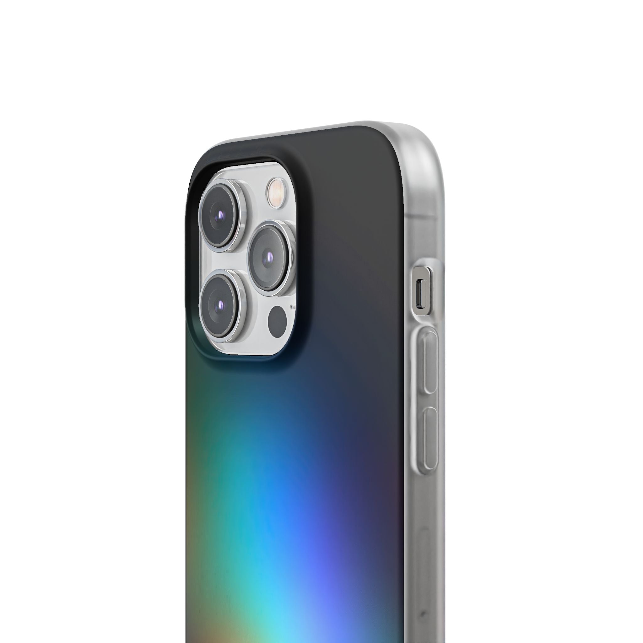 Black Lite Phone Case for iPhone - Electric Prism Grain