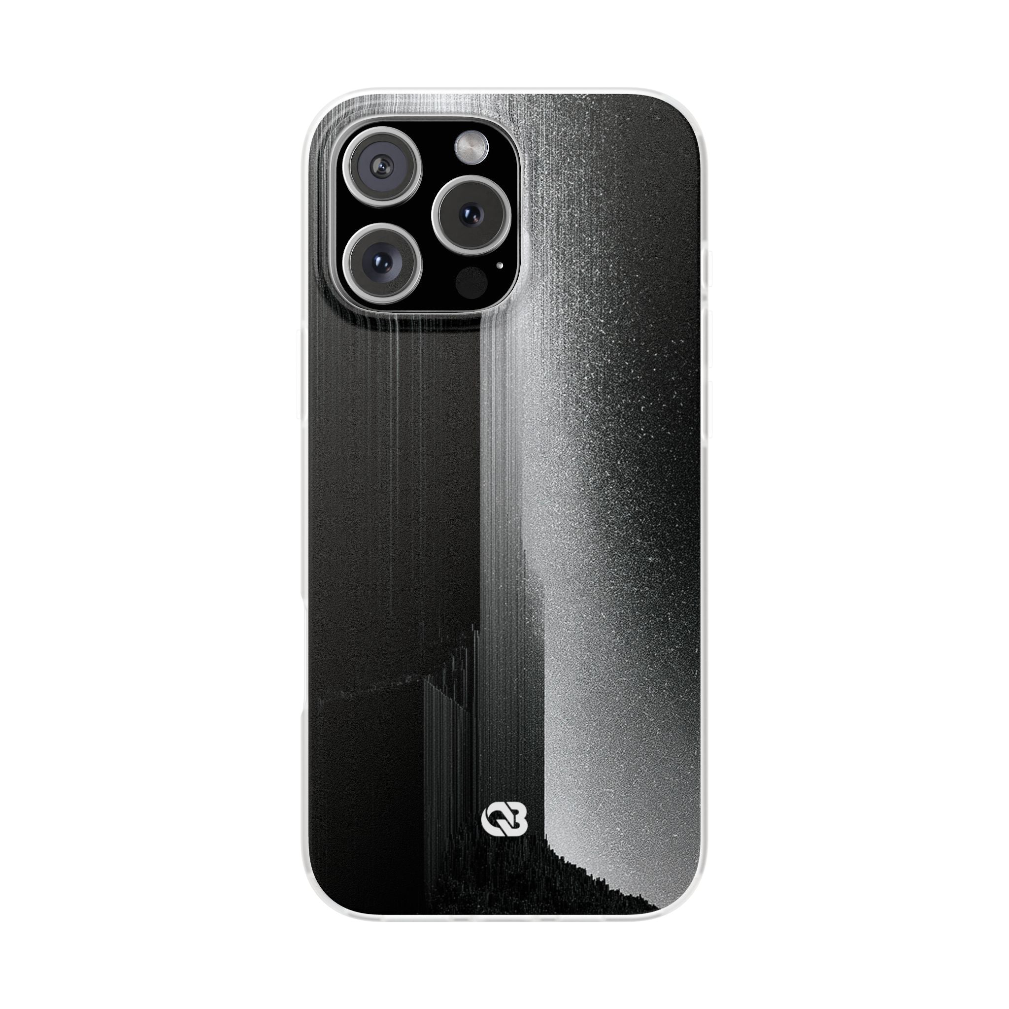 Black Lite Phone Case for iPhone - Brutalist Pixel Monolith
