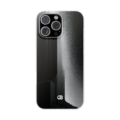 Black Lite Phone Case for iPhone - Brutalist Pixel Monolith