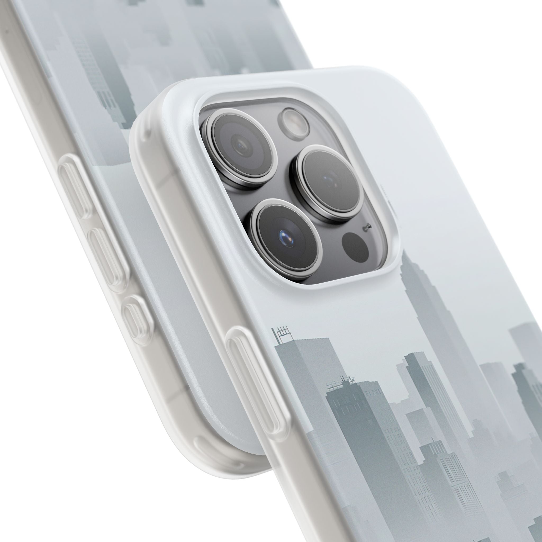 Grey Lite Phone Case for iPhone - Steel Mist Skyline