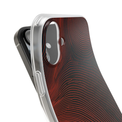Red Lite Phone Case for iPhone - Terracotta Nerve Map