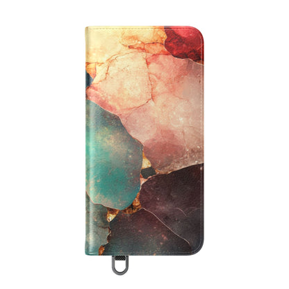 Fractured Gemstone Teal - Samsung S25 Case - Wallet