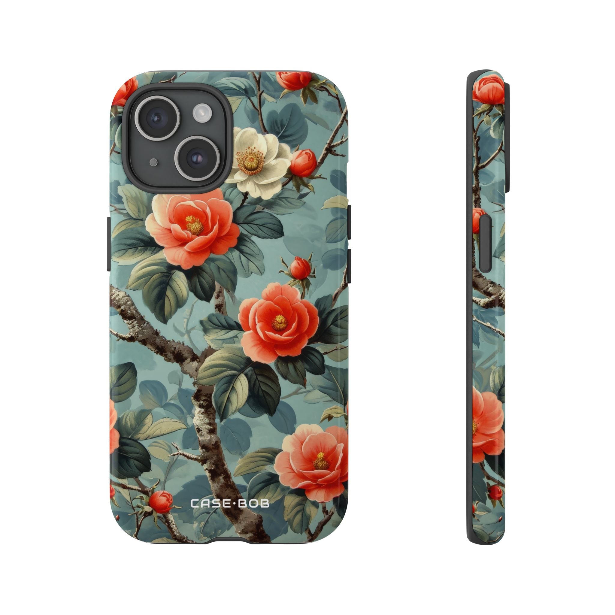 Coral Bloom iPhone 15 Cover - Tough