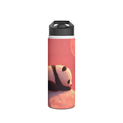 Panda Moonlight - Stainless Steel Water Bottle