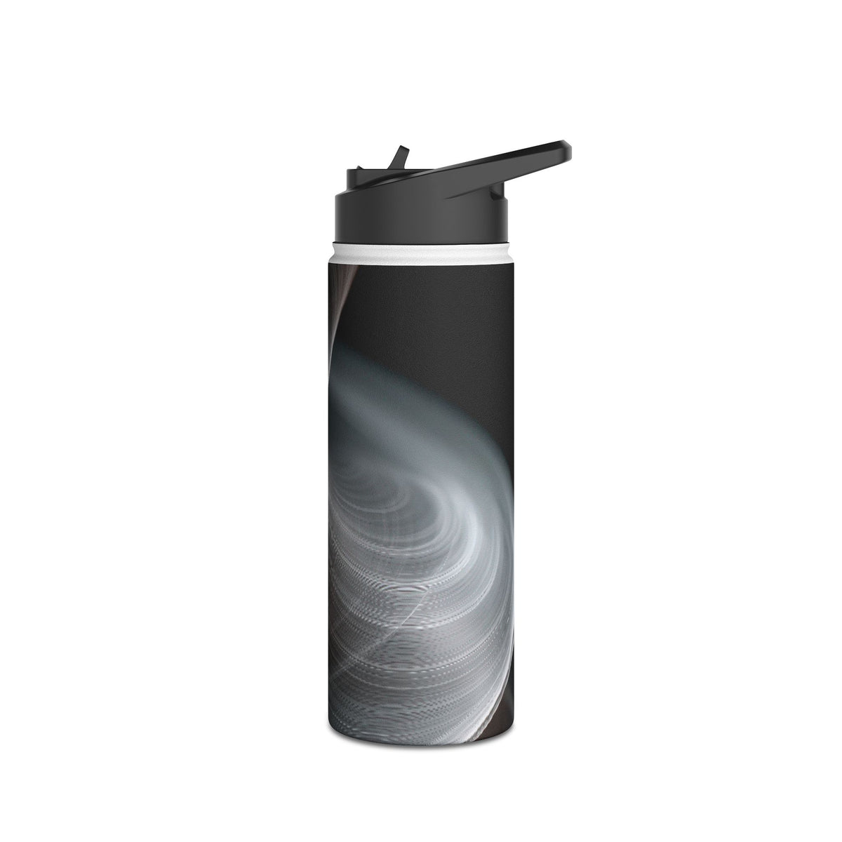 Luminous Vortex · Insulated Water Bottle · Black