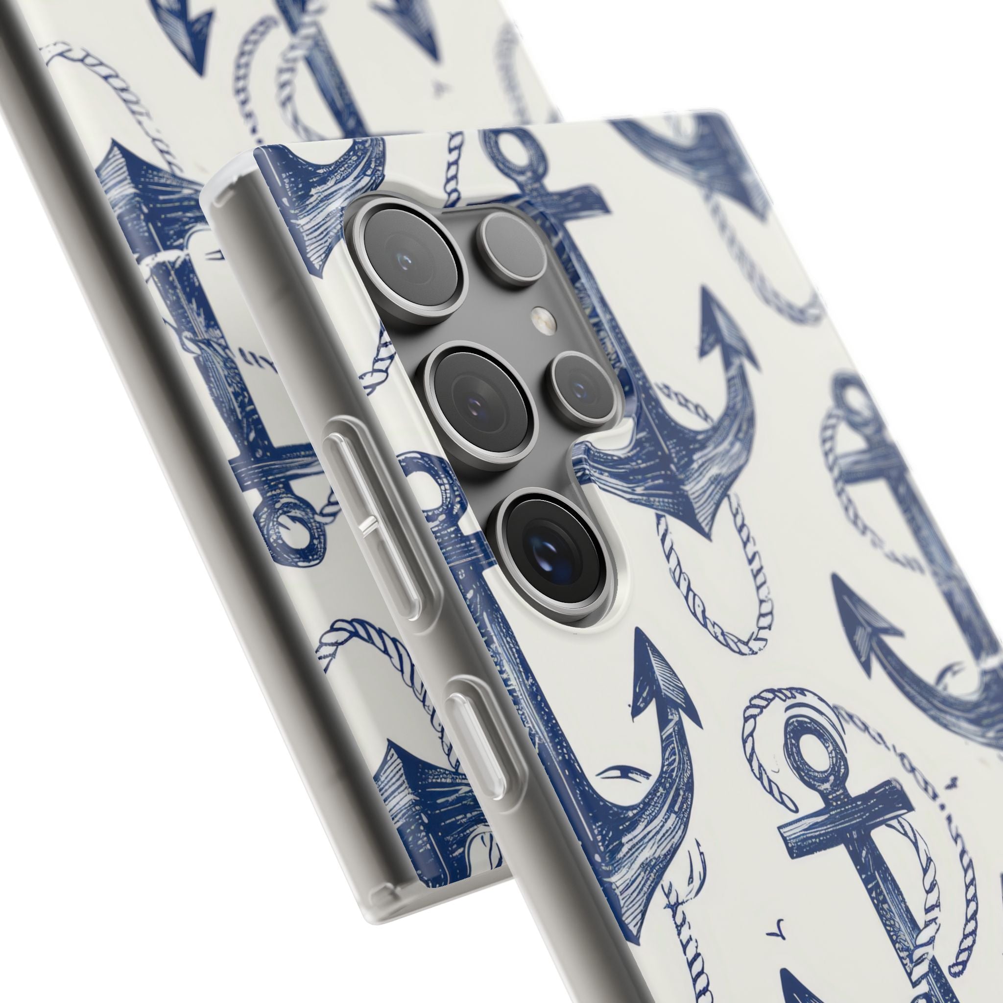 Navy Anchor Loop Samsung S24 Ultra Case - Soft