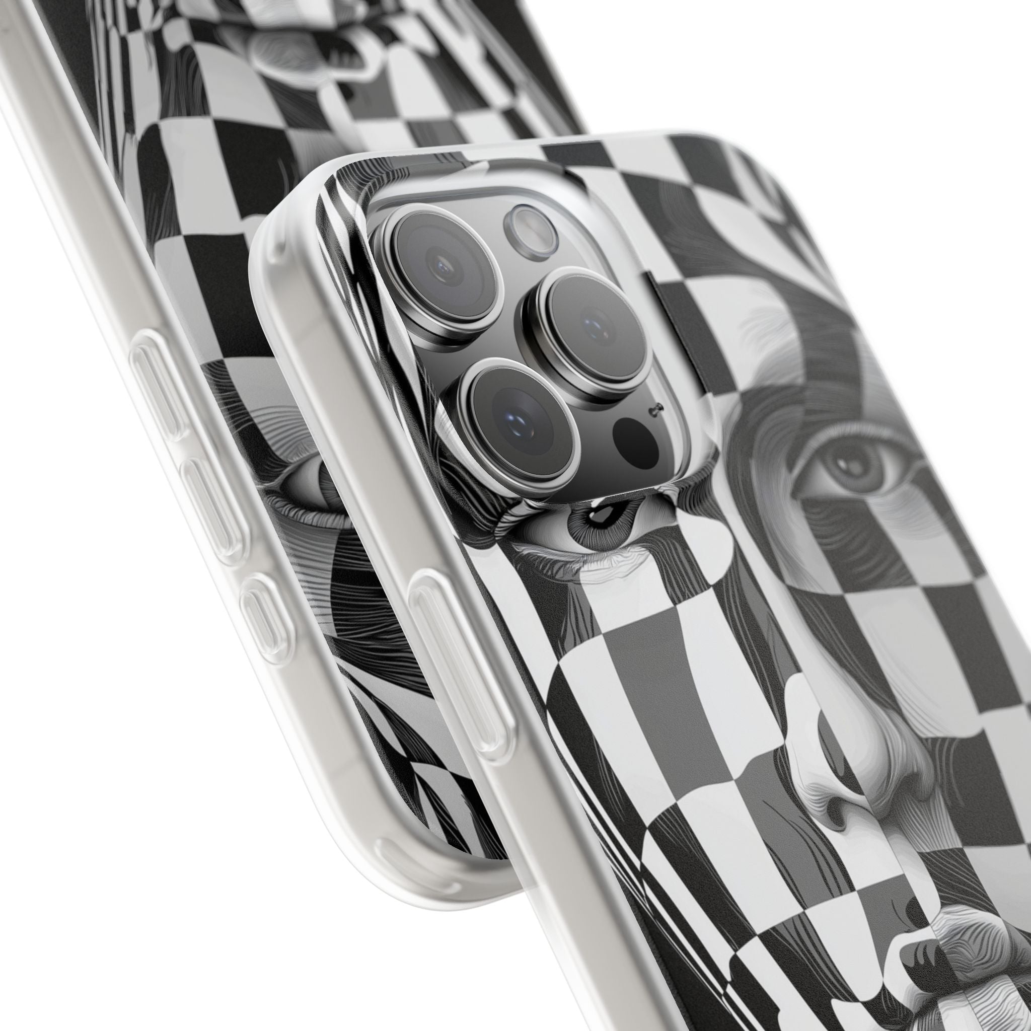 Kariertes Face iPhone 16 Pro Max Case - Soft