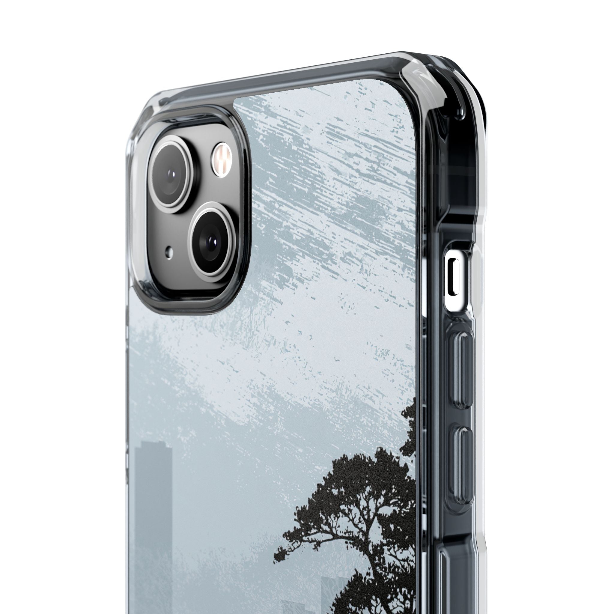 Grey Impact MagSafe Phone Case for iPhone - Steel Slate Zen