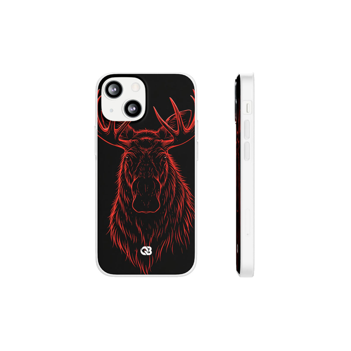 Nordic Moose Contour · Lite Phone Case for iPhone ·  Red