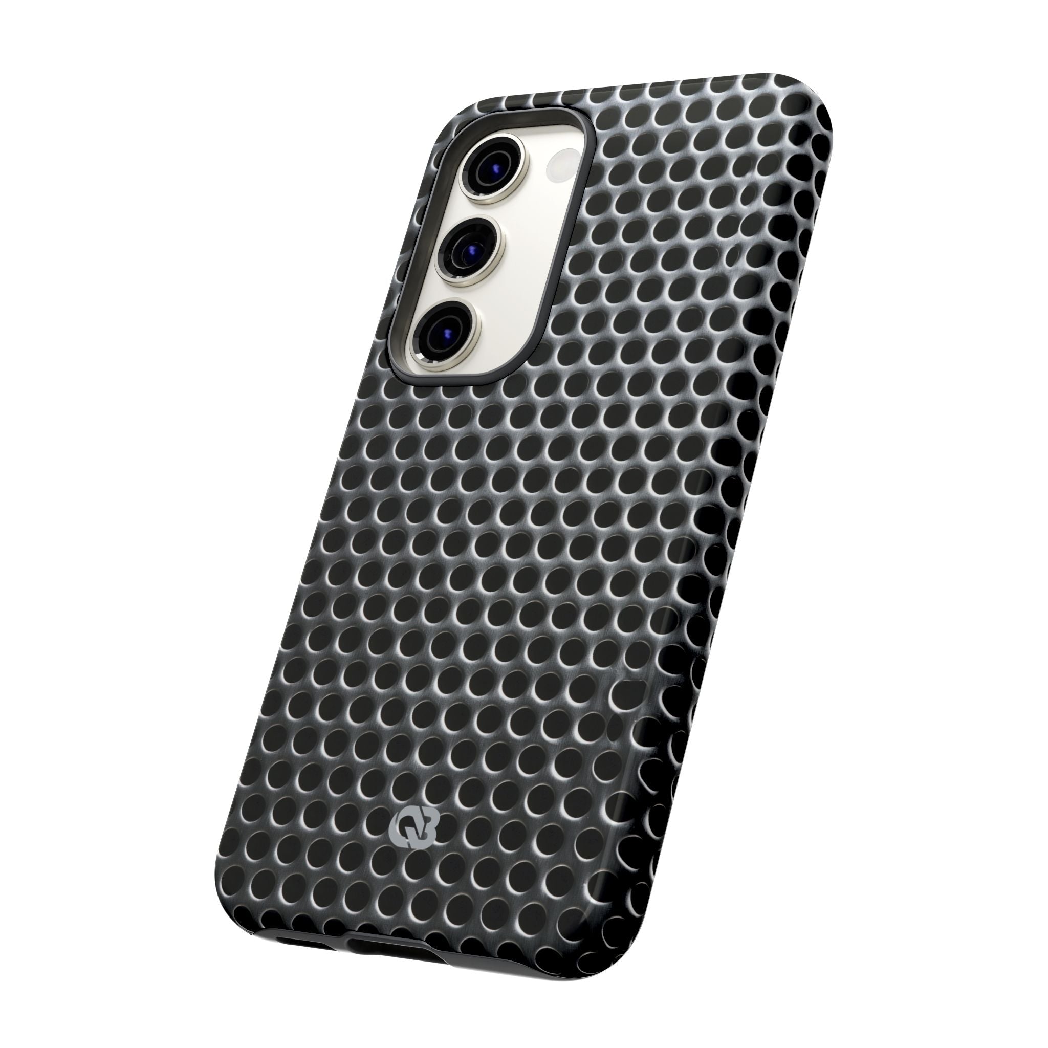 Silver Tough Phone Case for Samsung - Brutalist Steel Mesh