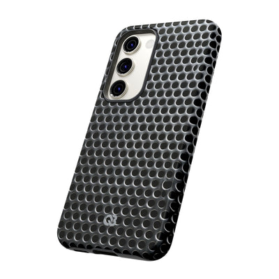 Silver Tough Phone Case for Samsung - Brutalist Steel Mesh