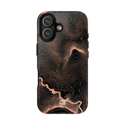 Mesa Elevation Contour · Tough Phone Case for iPhone · Black