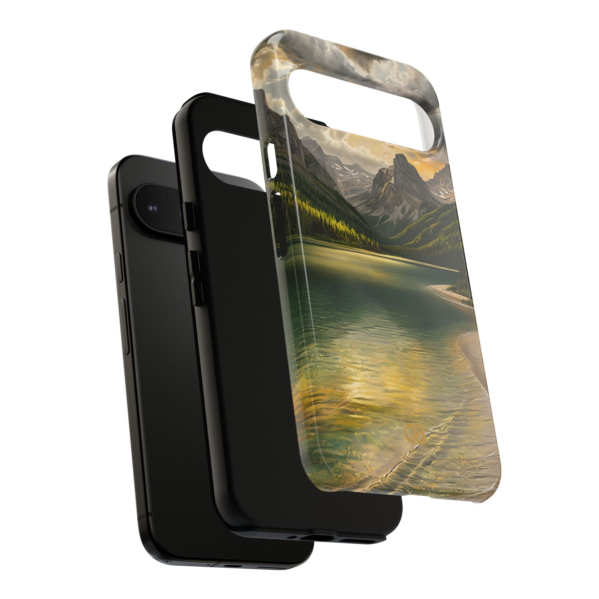 Gilded Mountain Lake · Tough Etui na telefon dla Google Pixel