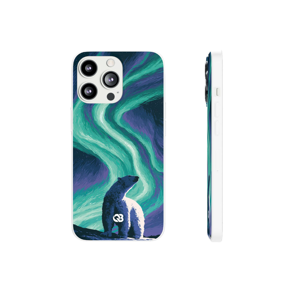 Arctic Aurora Bear · Lite Phone Case for iPhone ·  Teal