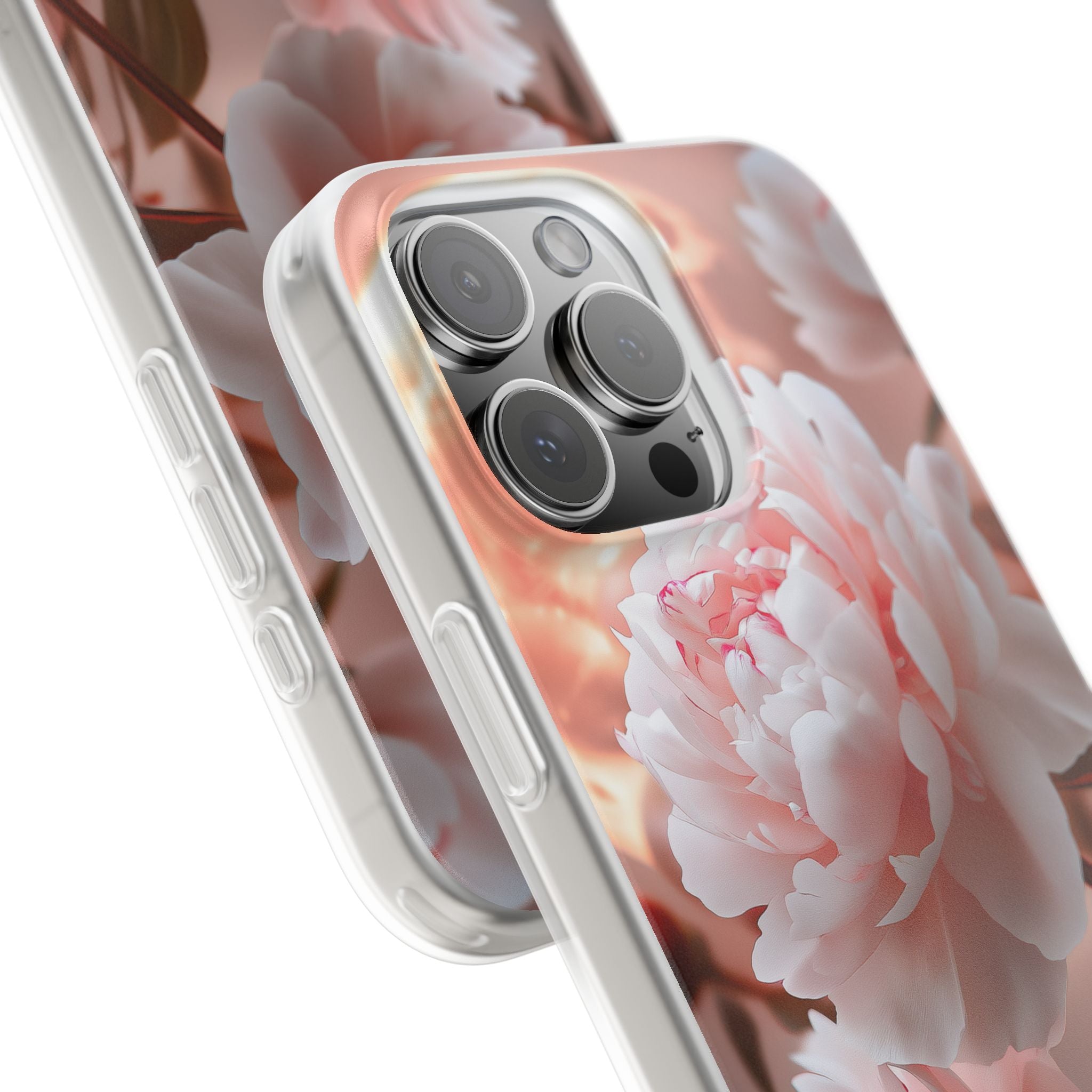 Peony Moonlight iPhone 16 Pro Max Case - Soft