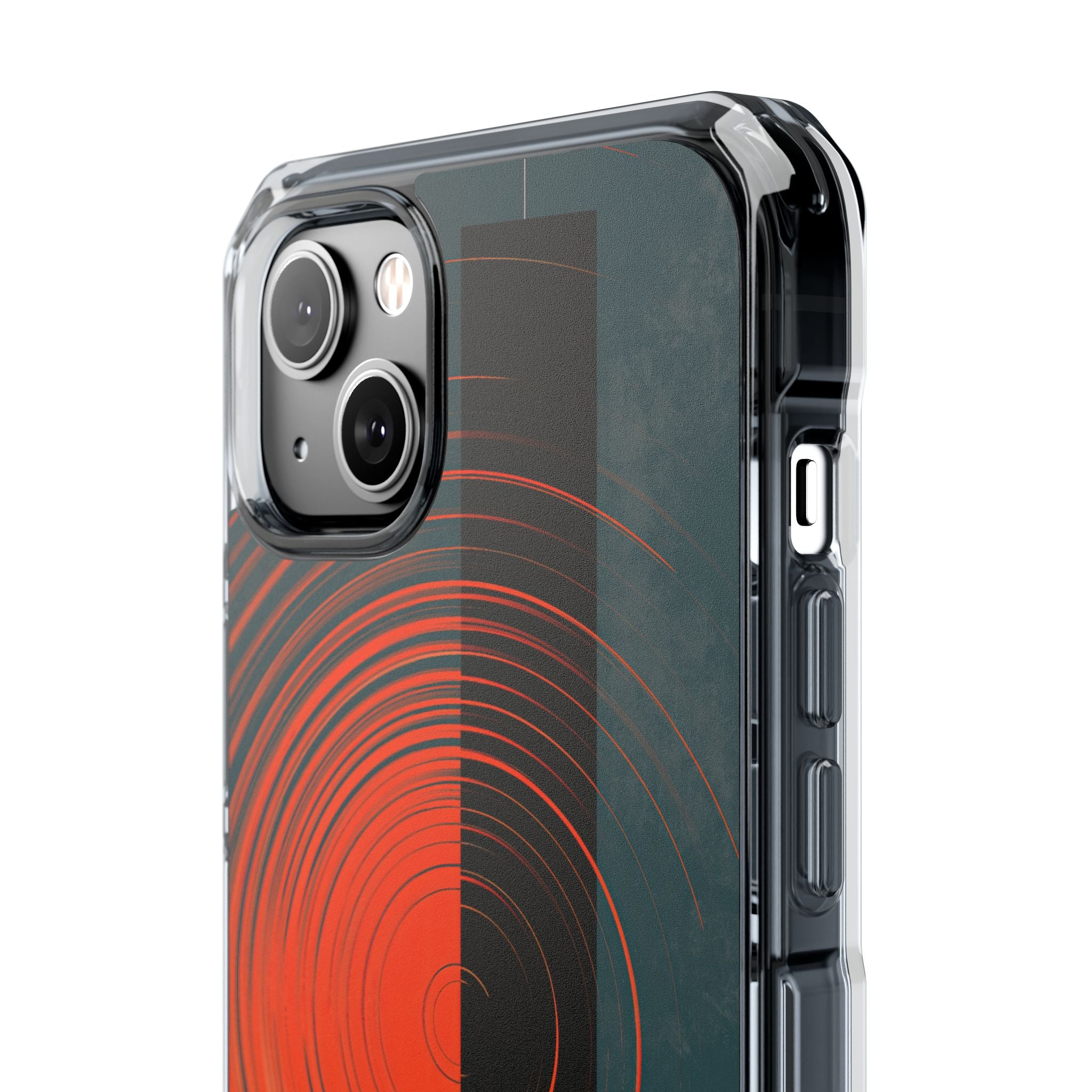 Teal Impact MagSafe Phone Case for iPhone - Burnt Slate Radial