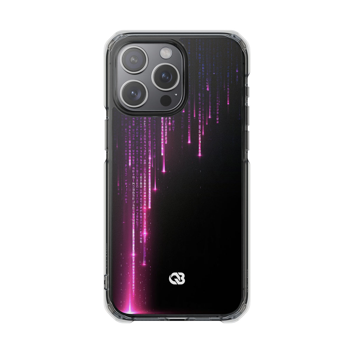 Binary Cascade · Clear Impact Magnetic Phone Case for iPhone · Black