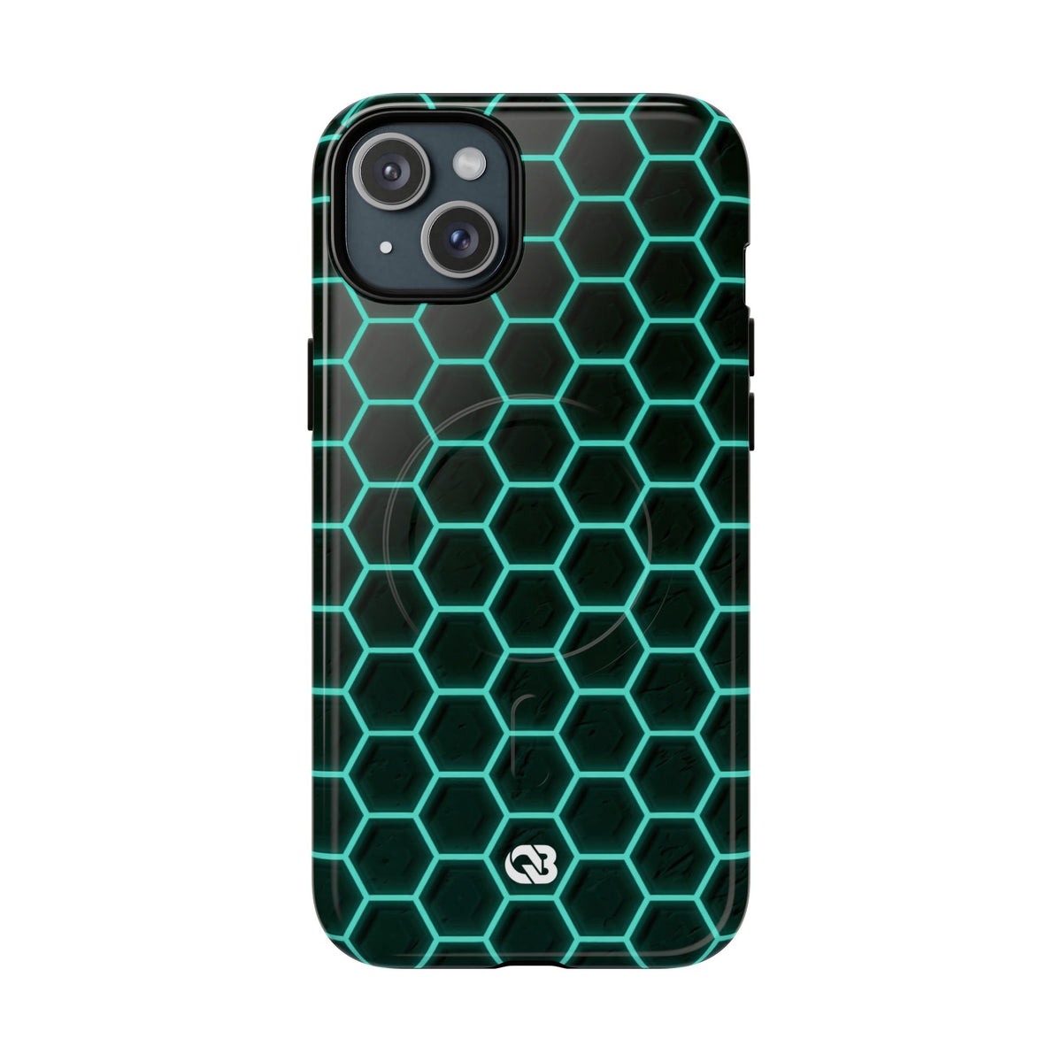 Neon Hex Spectrum · Tough 2.0 Magnetic Phone Case for iPhone · Teal