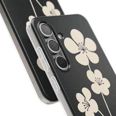 Black Lite Phone Case for Samsung - Obsidian Cream Bloom