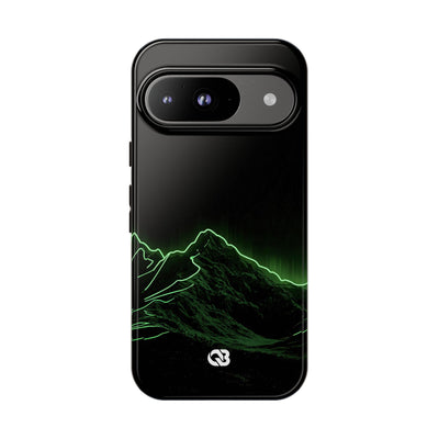 Nordic Mountain Contour · Tough Phone Case for Pixel ·  Black