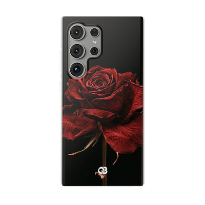 Crimson Noir Rose · Lite Phone Case for Samsung · Black