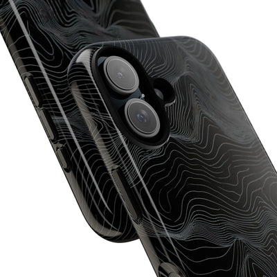 Obsidian Contour Elevation · Tough Phone Case for iPhone · Black