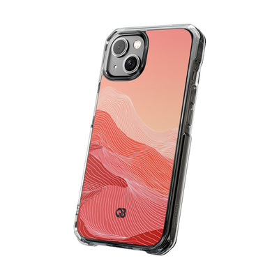 Red Impact MagSafe Phone Case for iPhone - Crimson Ridge Contour