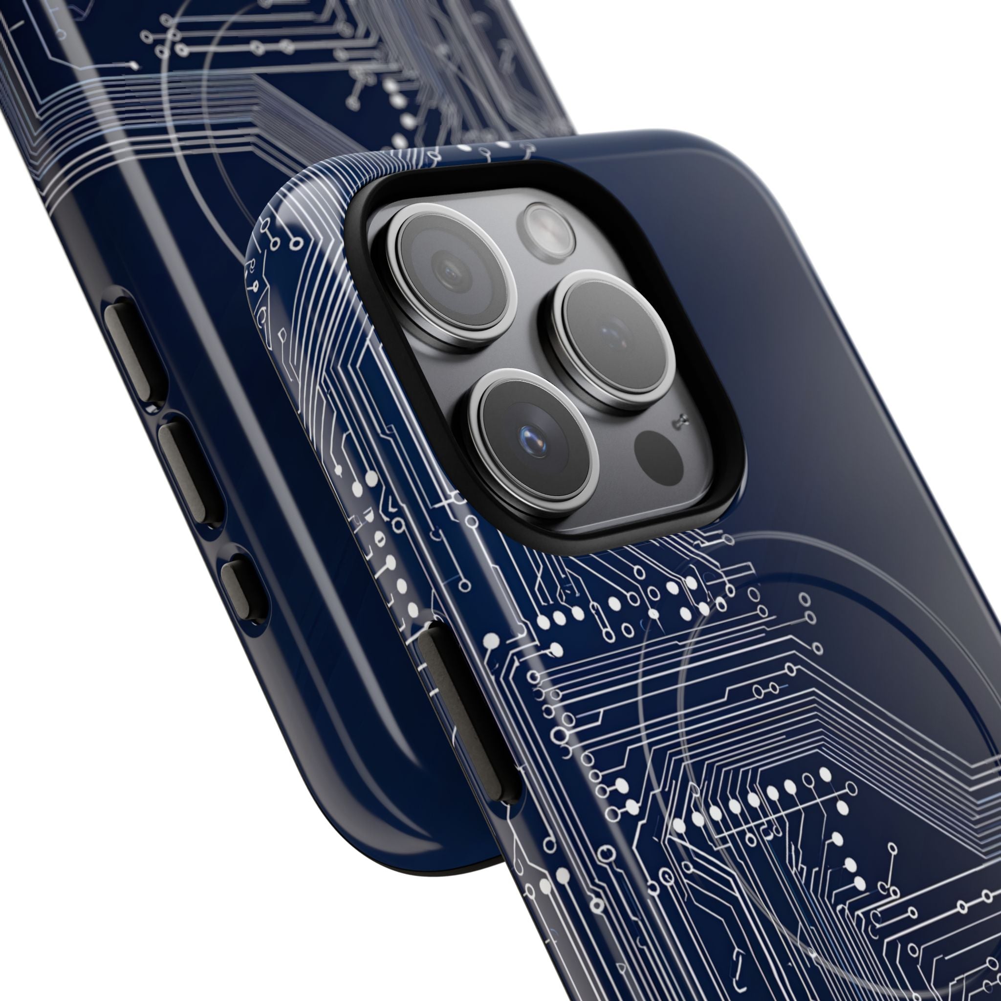 Blue Tough 2.0 Magsafe Phone Case for iPhone - Cobalt Data Stream