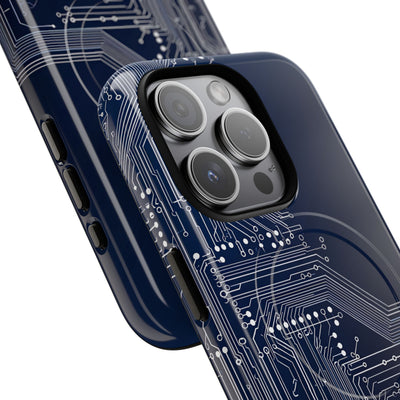 Blue Tough 2.0 Magsafe Phone Case for iPhone - Cobalt Data Stream