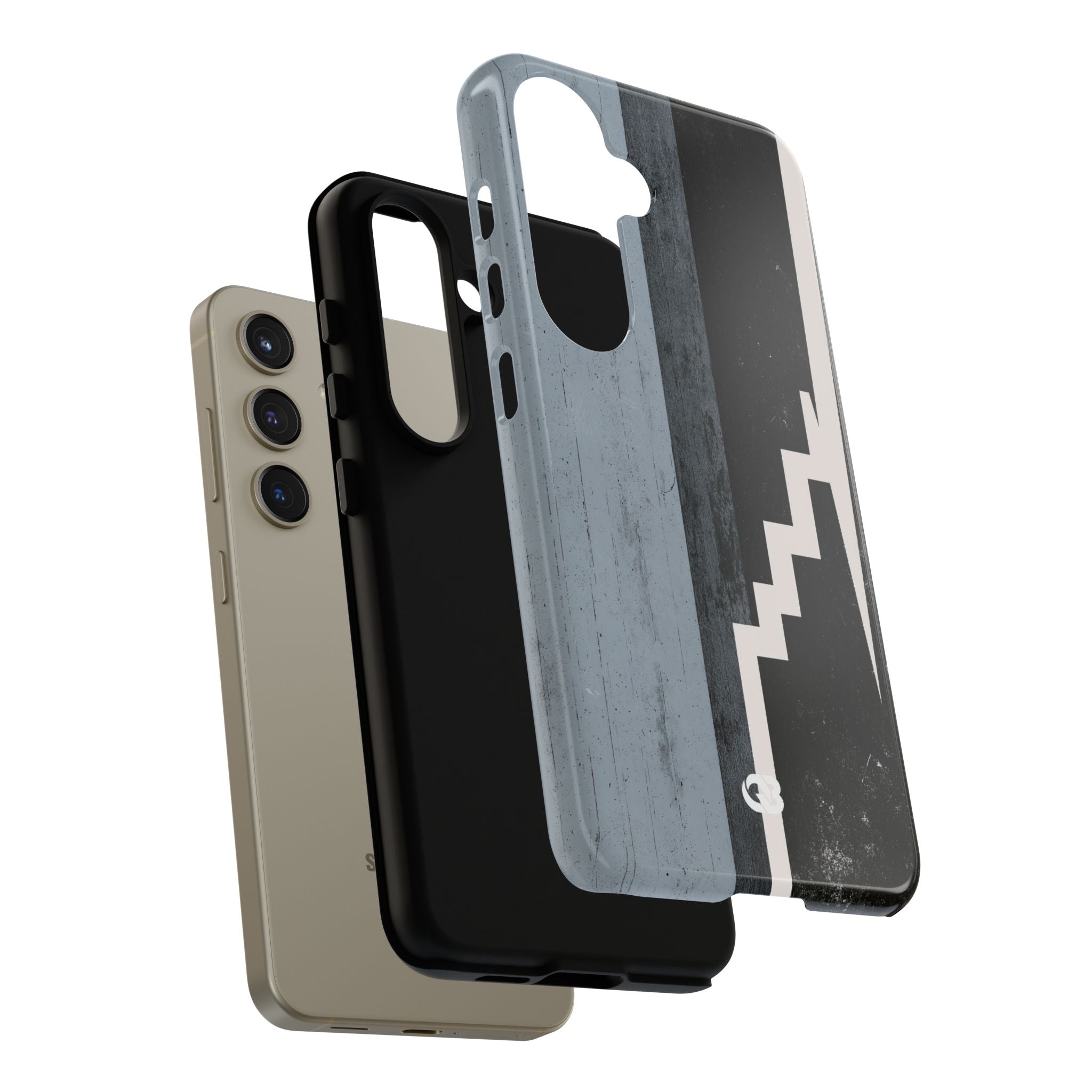 Grey Tough Phone Case for Samsung - Industrial Concrete Void