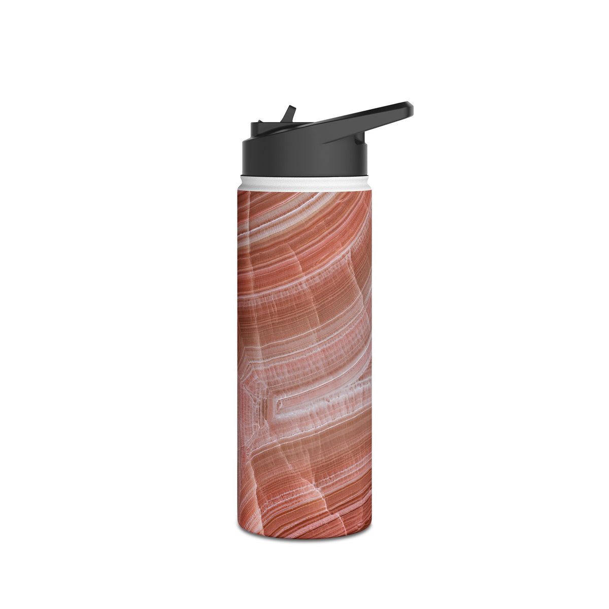 Blushing Rose Strata · Insulated Water Bottle · Pink