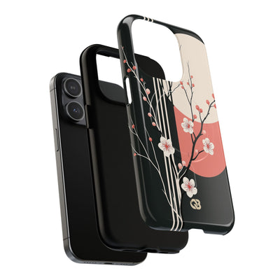 Black Tough 2.0 Magsafe Phone Case for iPhone - Kyoto Midnight Blossom