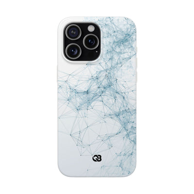 Blue Lite Phone Case for iPhone - Glacial Neural Web