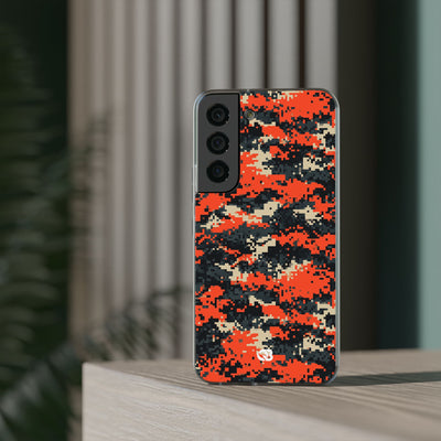 Signal Pixel Camo · Lite Phone Case for Samsung · Orange