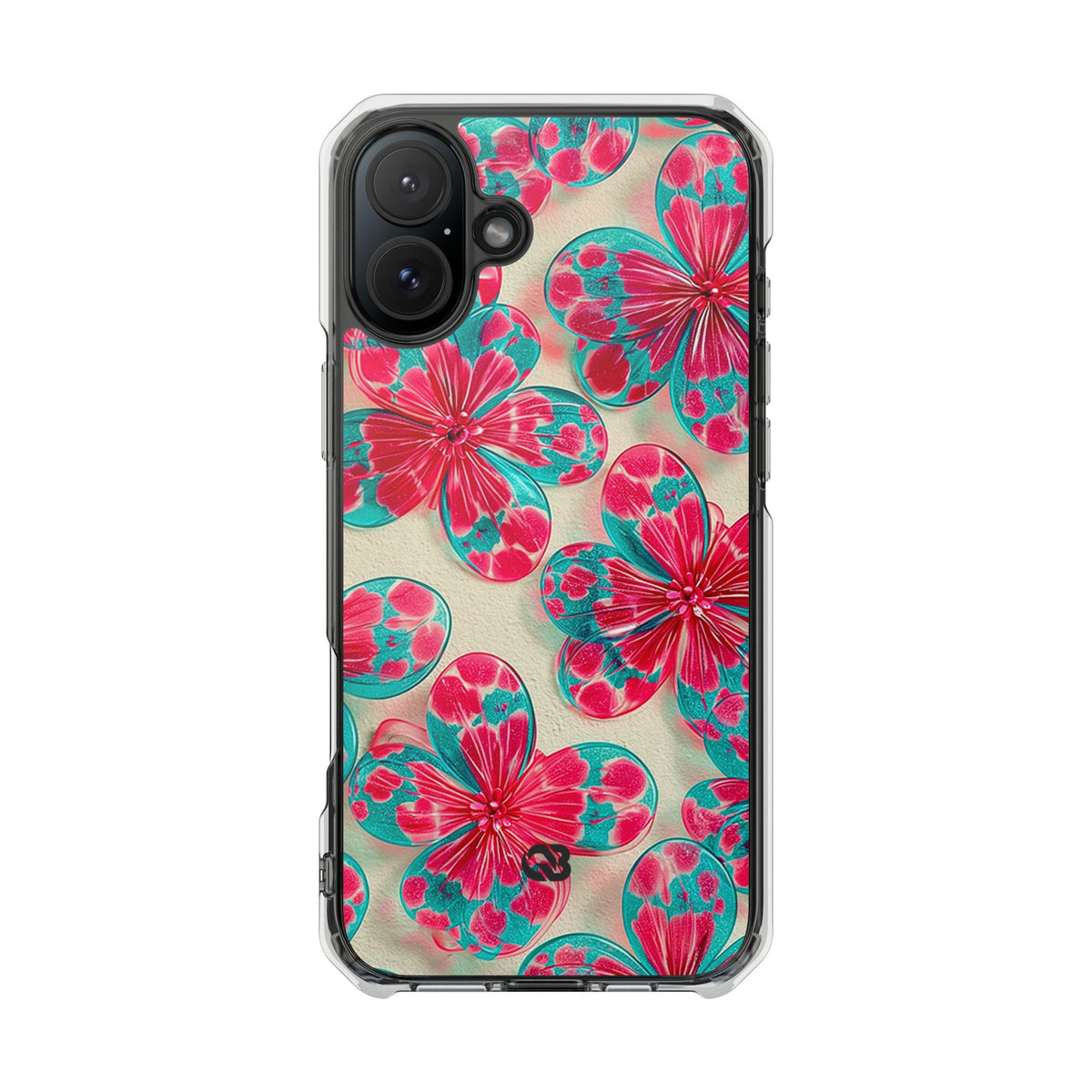 Lucite Jelly Bloom · Clear Impact Magnetic Phone Case for iPhone · Pink