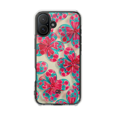 Lucite Jelly Bloom · Clear Impact Magnetic Phone Case for iPhone · Pink