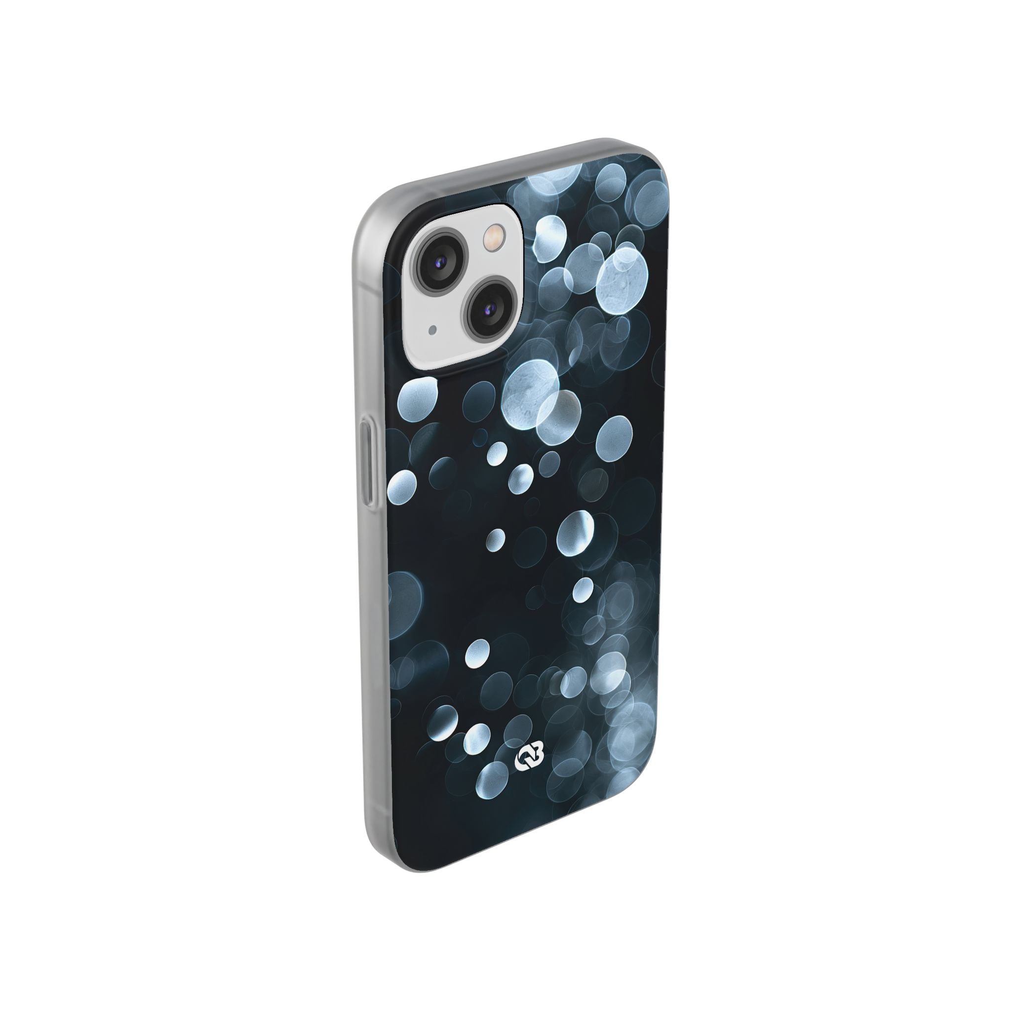 Black Lite Phone Case for iPhone - Silver Orbit Glow