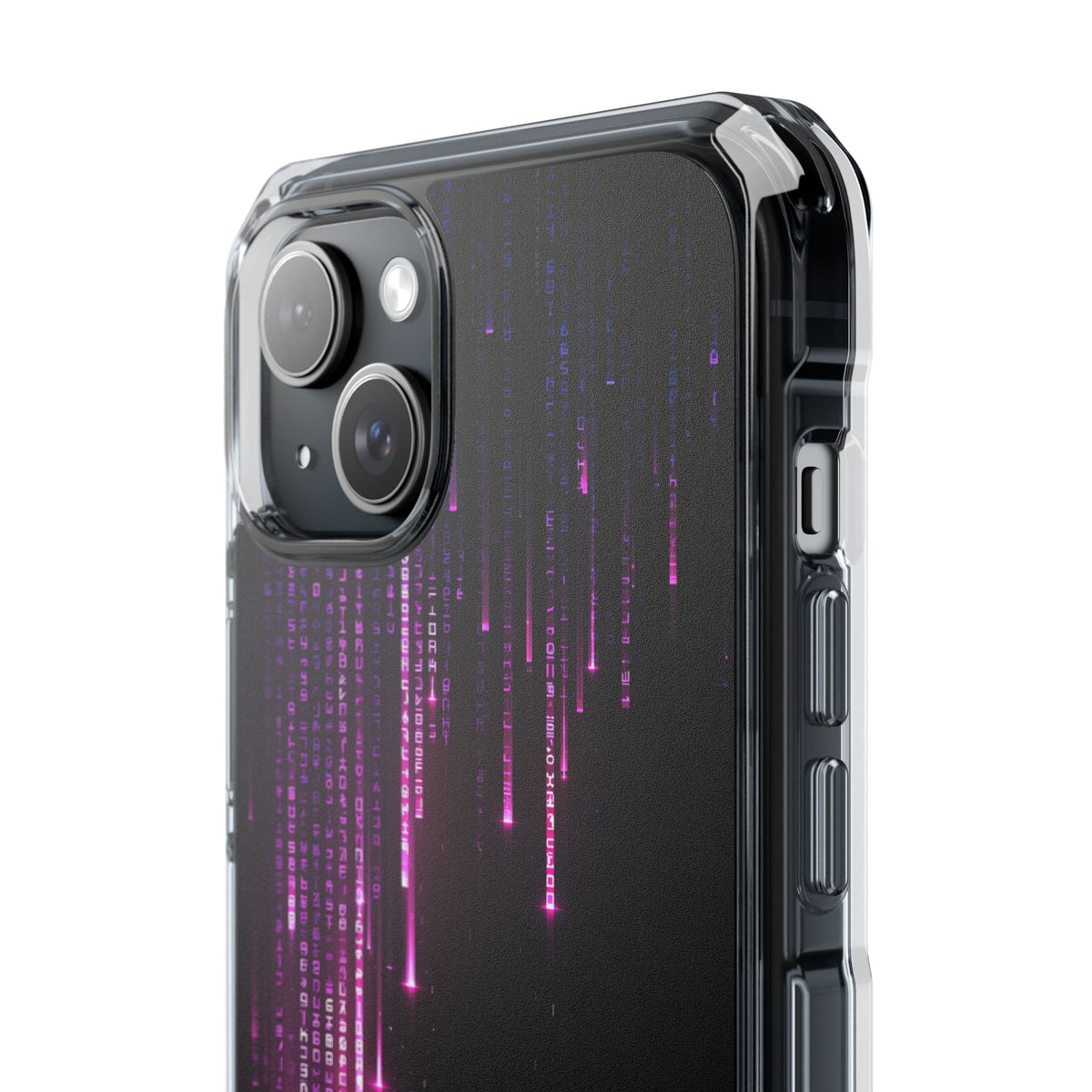 Binary Cascade · Clear Impact Magnetic Phone Case for iPhone · Black