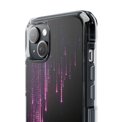 Binary Cascade · Clear Impact Magnetic Phone Case for iPhone · Black