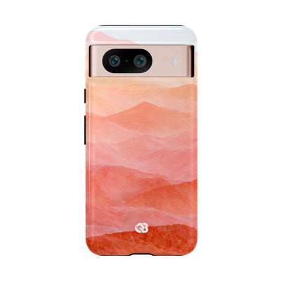 Alpenglow Ridge Vista · Tough Phone Case for Pixel ·  Orange