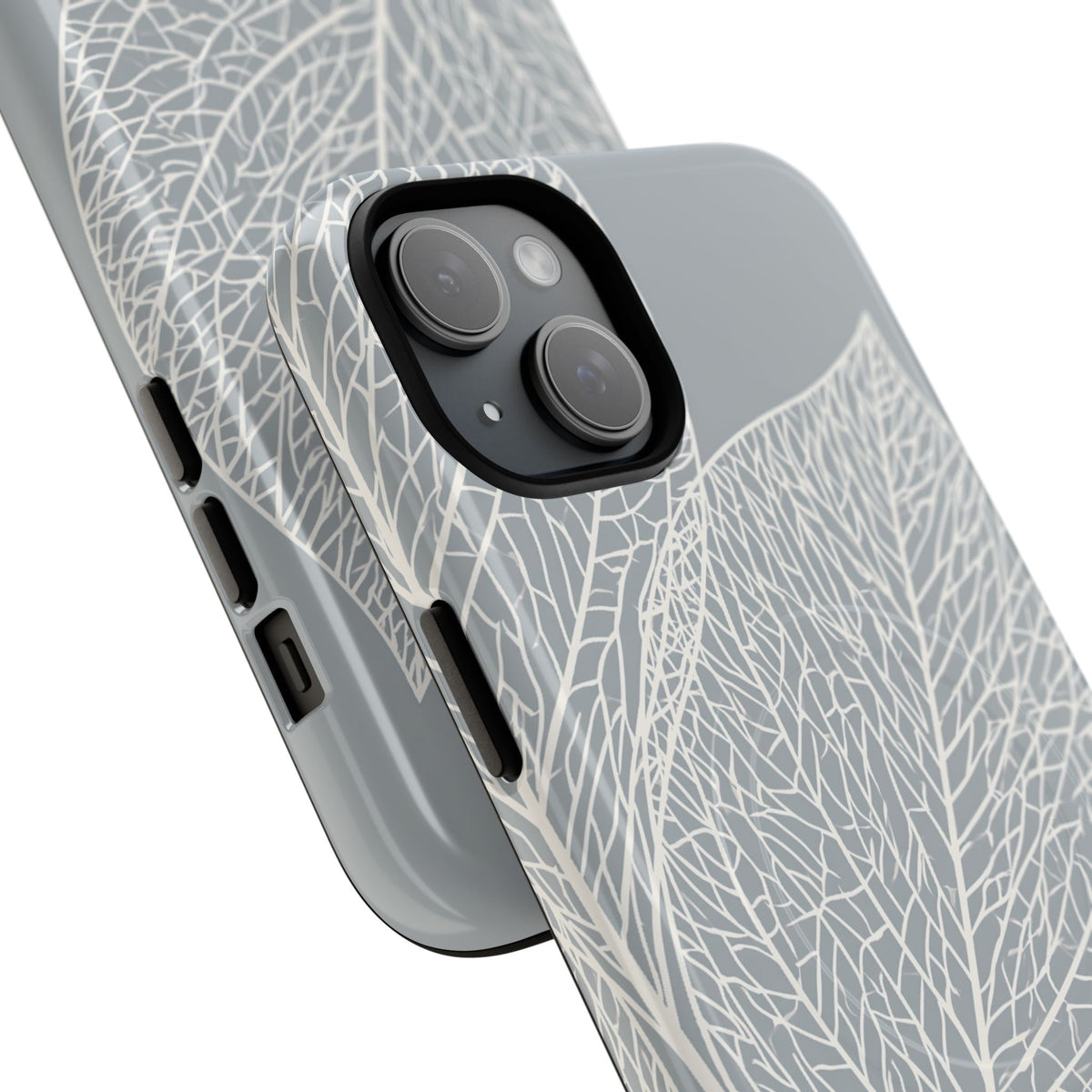 Minimal Leaf Skeleton · Tough 2.0 Magnetic Phone Case for iPhone · Grey