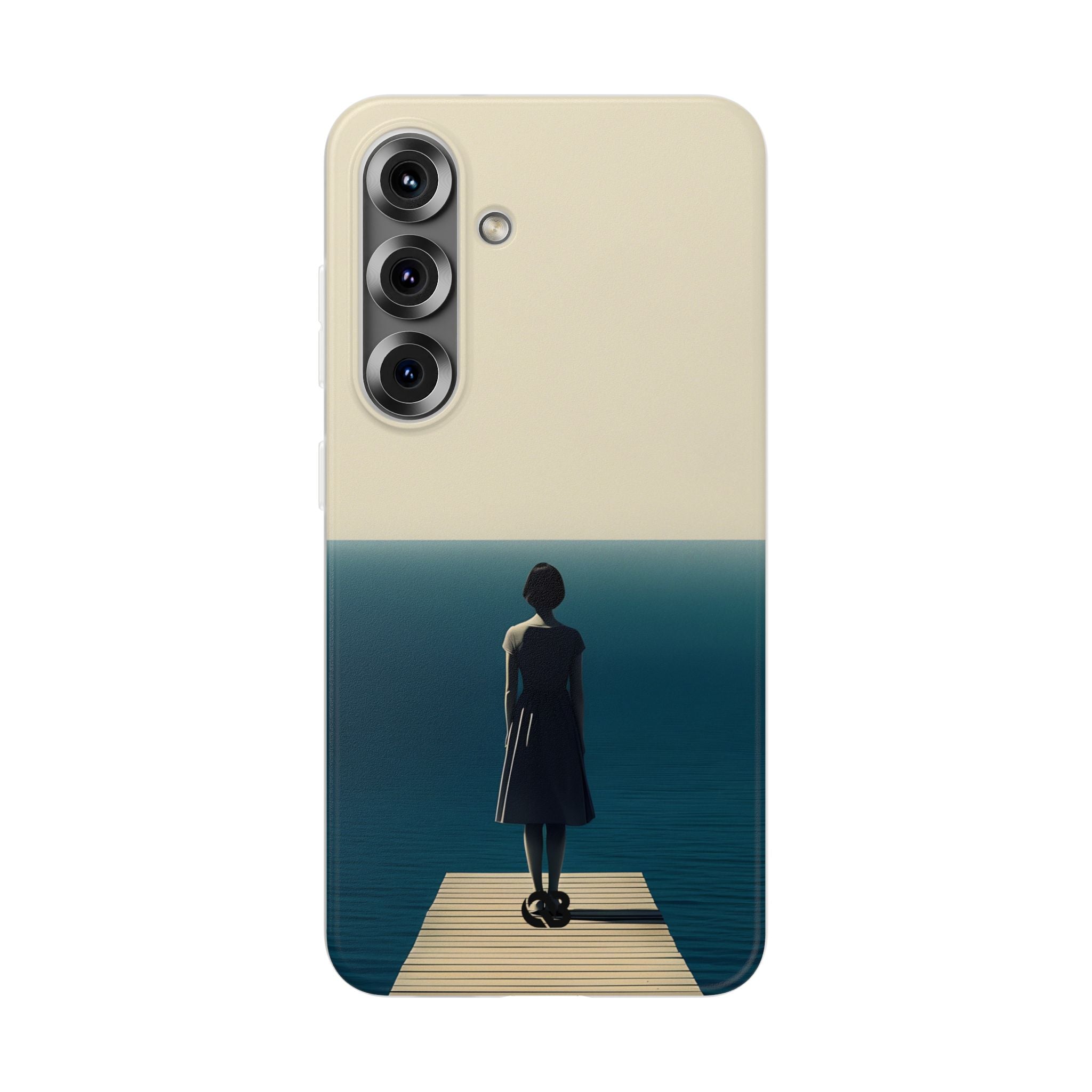 Solitary Blue Horizon · Soft Mobilskal för Samsung