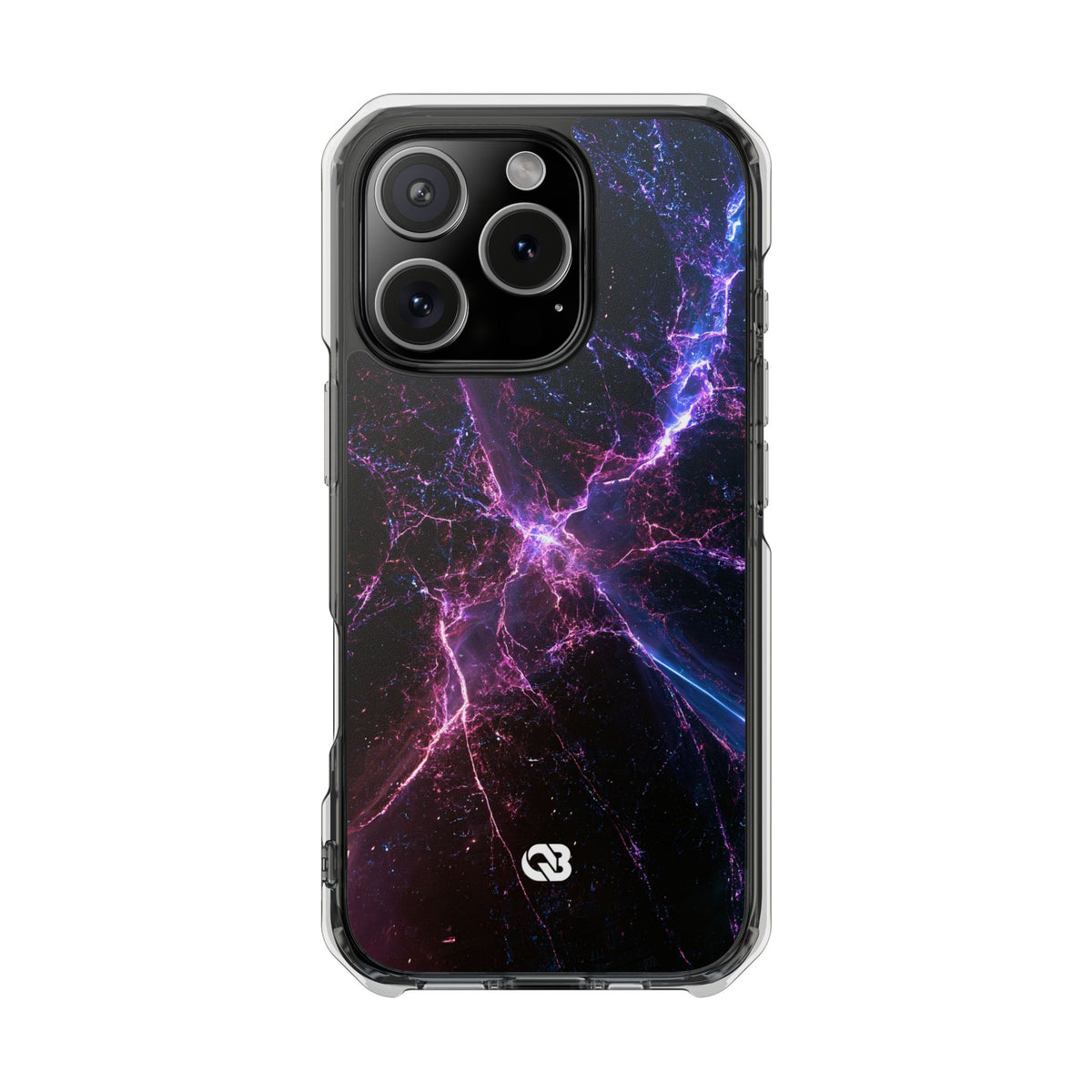 Neural Singularity · Clear Impact Magnetic Phone Case for iPhone · Black
