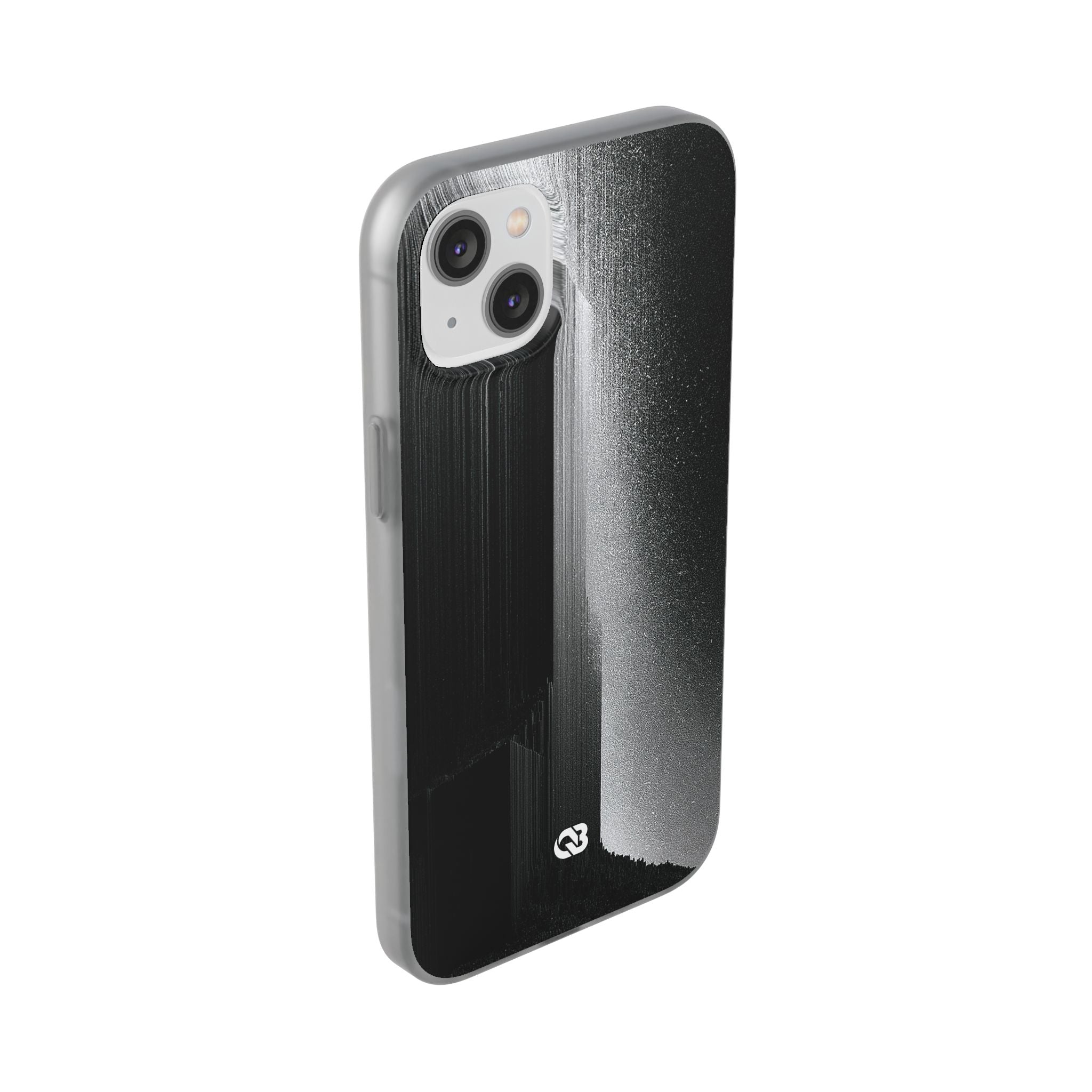 Black Lite Phone Case for iPhone - Brutalist Pixel Monolith
