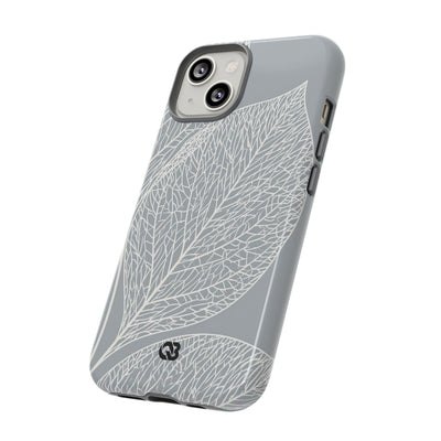 Minimal Leaf Skeleton · Tough Phone Case for iPhone · Grey