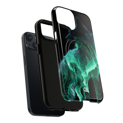 Nordic Aurora Fox · Tough 2.0 Magnetic Phone Case for iPhone · Teal