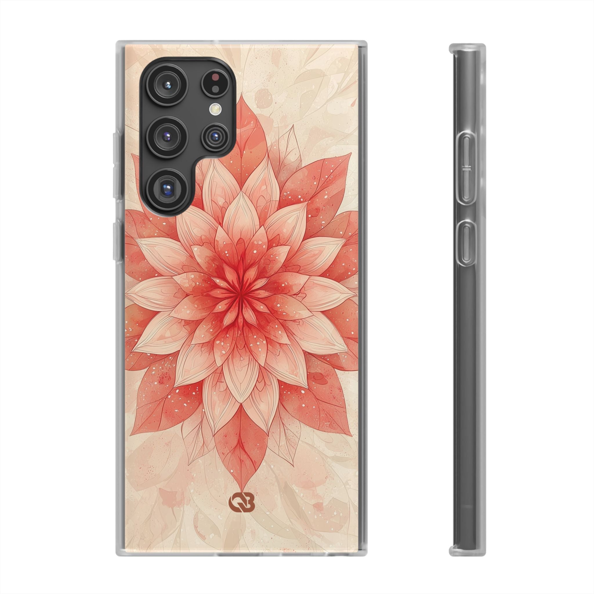 Coral Layered Bloom · Soft Phone Case for Samsung