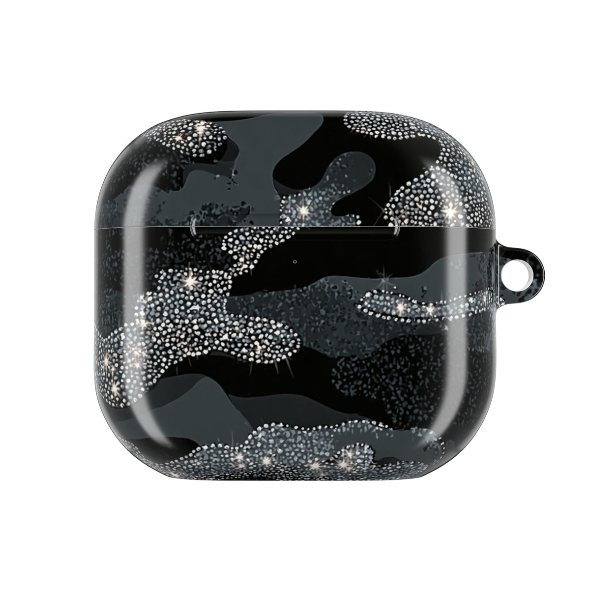 Glitter Shadow Camo · Hard Case for AirPods & AirPods Pro · Black